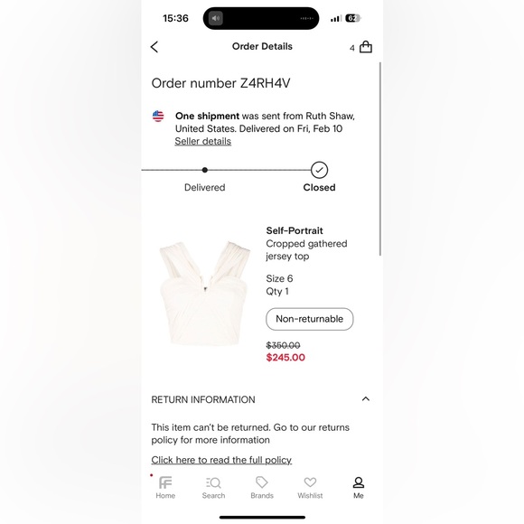 Self-Portrait Cropped Jersey Top - Picture 4 of 5